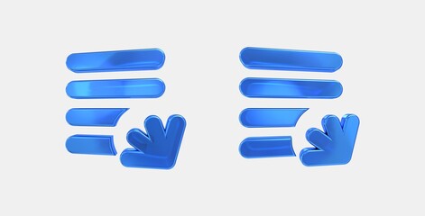 docs apps script 3D icon on isolate white background