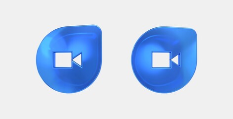 duo 3D icon on isolate white background