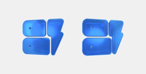 dynamic form 3D icon on isolate white background