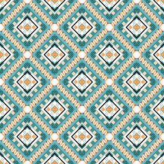 vector seamless pattern tribal, geometric, textile, Native American and Mexican inspired shapes warm green tones,fabric design, wallpaper, rug textures, clothing prints,traditional decorative crafts.