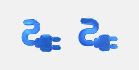 electrical services 3D icon on isolate white background