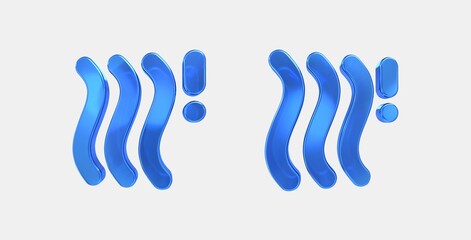 emergency heat 3D icon on isolate white background