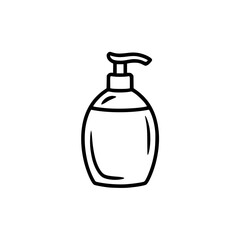 Simple outline illustration of a hygiene soap dispenser