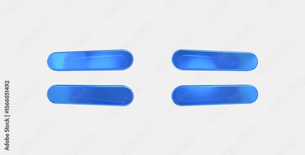 Aufkleber equal 3d icon on isolate white background