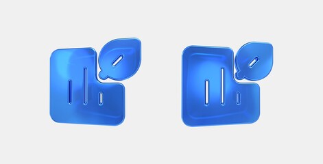 energy program time used 3D icon on isolate white background