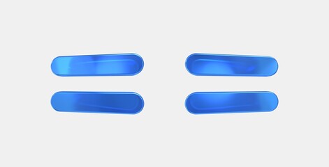 Obraz premium equal 3D icon on isolate white background