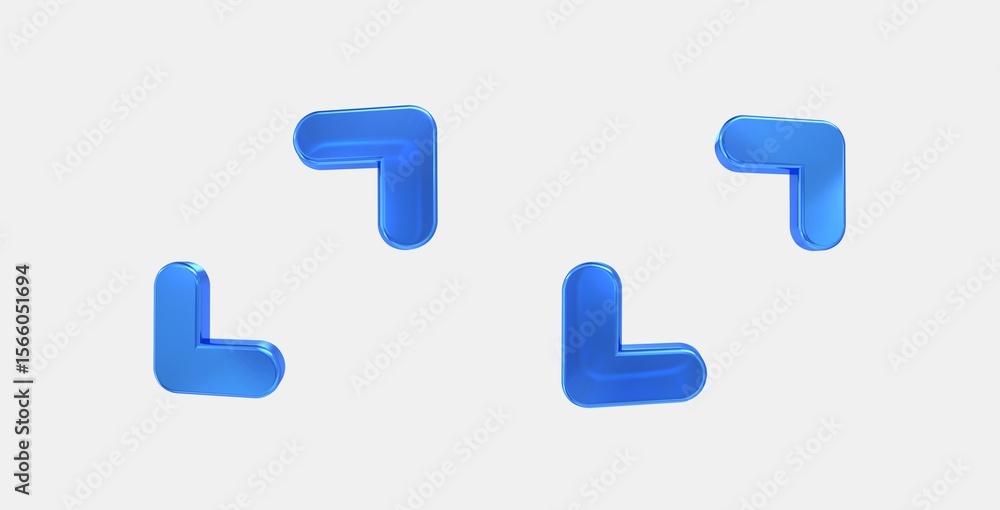 Poster expand content 3d icon on isolate white background