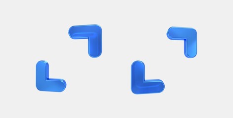 expand content 3D icon on isolate white background