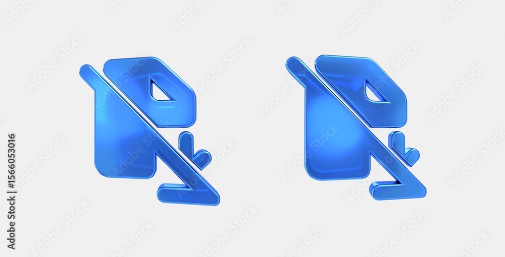 Poster file save off 3d icon on isolate white background