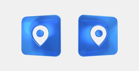 file map 3D icon on isolate white background