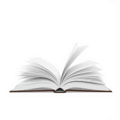 Fototapeta premium Open book with blank pages on white background 