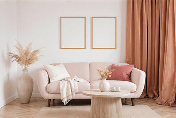 modern living room with sofa