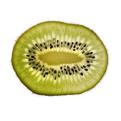 Freshly cut kiwi slice  vibrant green flesh and seeds Sliced Fruits Fresh Fruits , Citrus Fruits...