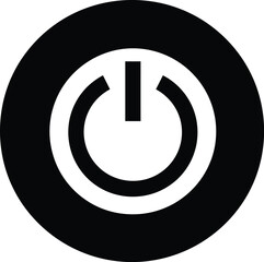 A power button icon is isolated on white background