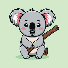 Obraz premium Cartoon Minimalistic Polar Bear Kawaii Zoo Animal