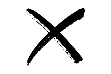 cross mark　brush stroke
