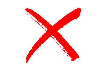 cross mark　brush stroke