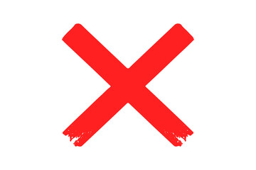 Obraz premium Marker brush stroke cross mark 