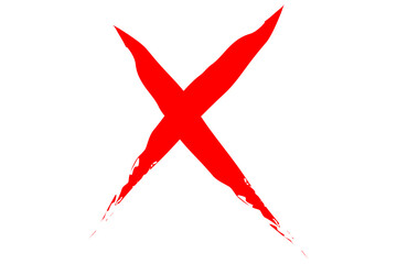 cross mark　brush stroke