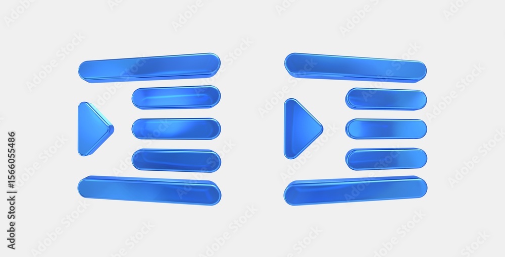 Poster format indent increase 3d icon on isolate white background