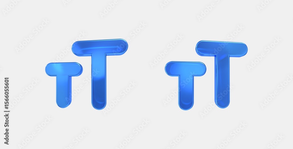 Poster format size 3d icon on isolate white background