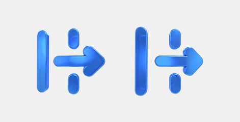 format text overflow 3D icon on isolate white background