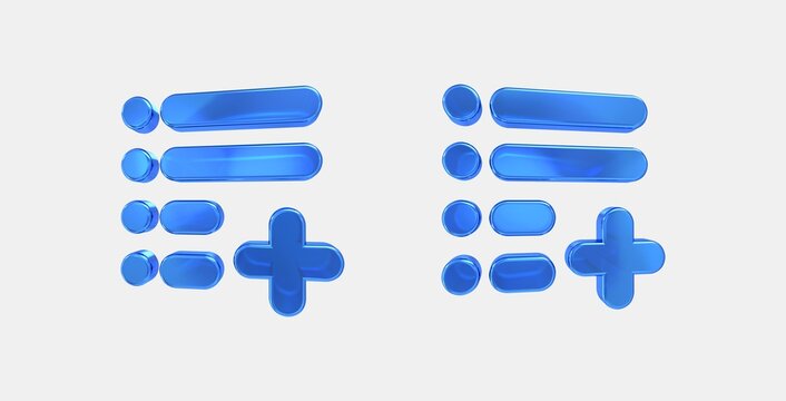 forms add on 3D icon on isolate white background