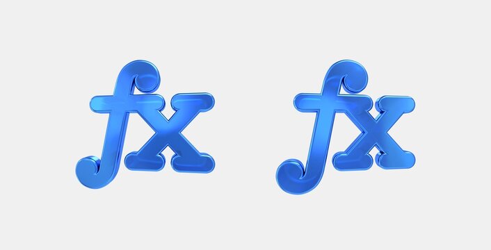 function 3D icon on isolate white background