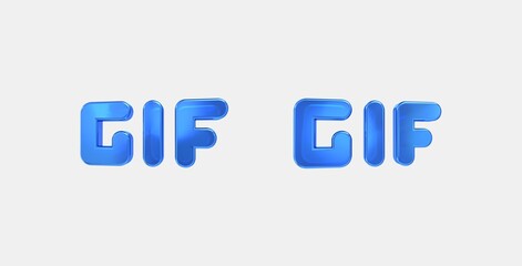 gif 3D icon on isolate white background