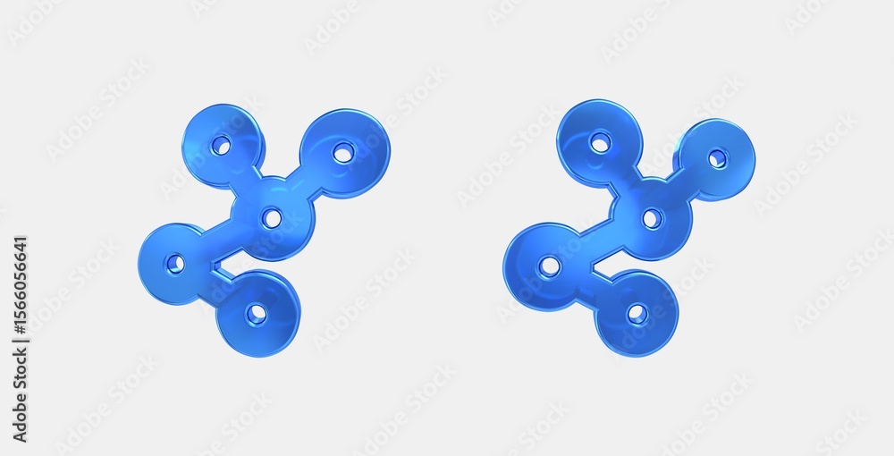 Poster graph 3d icon on isolate white background