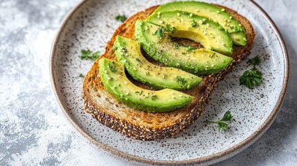 Organic Breakfast Toast with Avocado