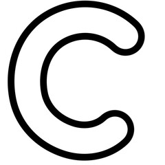 letter C outline