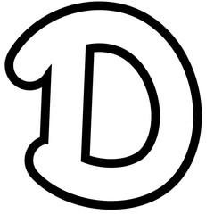 letter D outline