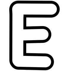 letter E outline 