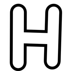 letter H outline