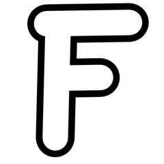 letter F outline