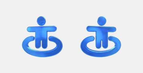 guardian 3D icon on isolate white background