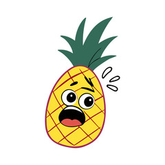 Pineapple vactor image , summer fruits , summer fruit pineapple vactor image