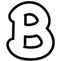 letter B outline 