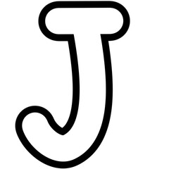 letter J outline