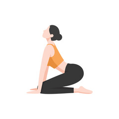 Fototapeta premium Woman Doing Yoga Pose – Fitness and Wellness Illustration