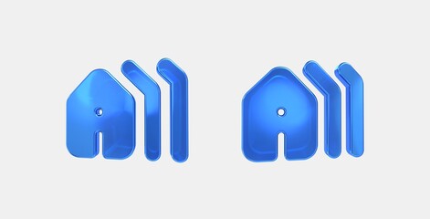 holiday village 3D icon on isolate white background