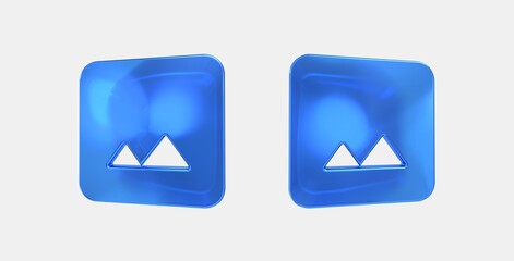 image 3D icon on isolate white background