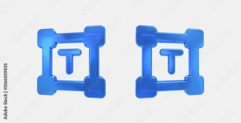Poster insert text 3d icon on isolate white background