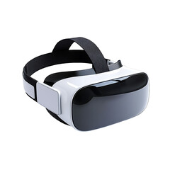 Virtual reality headset front view isolated on transparent background