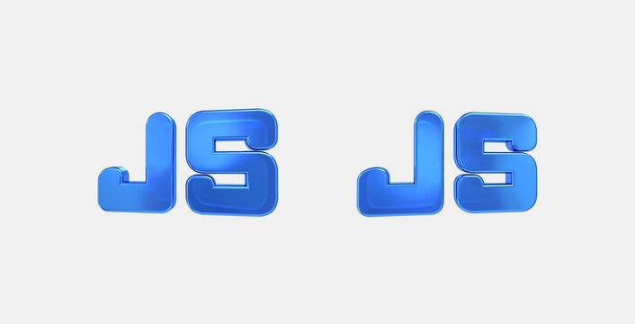 javascript 3D icon on isolate white background
