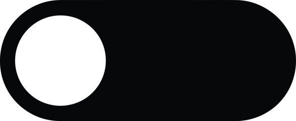 A black toggle switch is isolated on white background