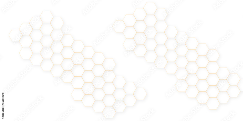 Poster abstract white hexagonal background. luxury white pattern. futuristic abstract honeycomb technology 