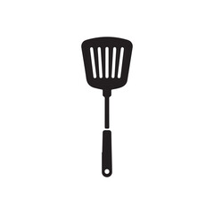 Spatula silhouette vector icon isolated on white background