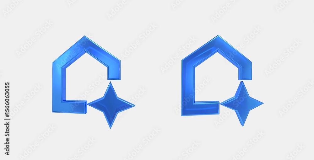 Poster location automation 3d icon on isolate white background